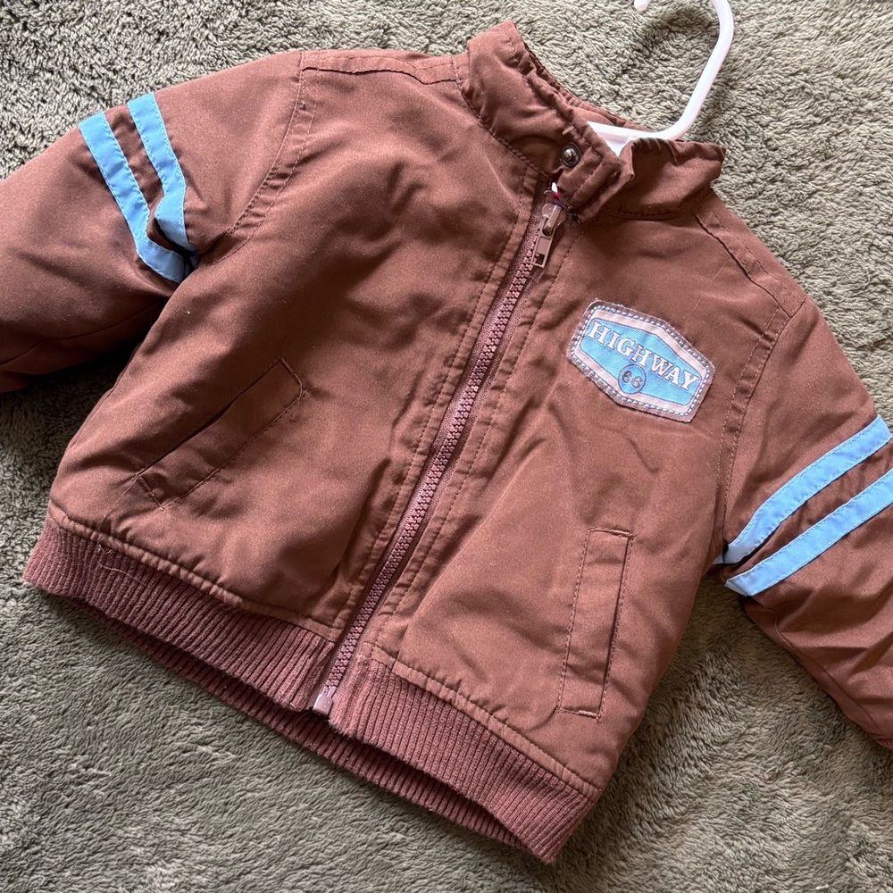 Vintage baby togs kidwear co. Brown Jacket with Blue Accents